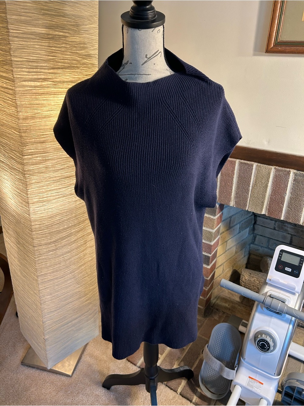 Banana Republic Navy Blue Sleeveless Knit Tunic Sweater